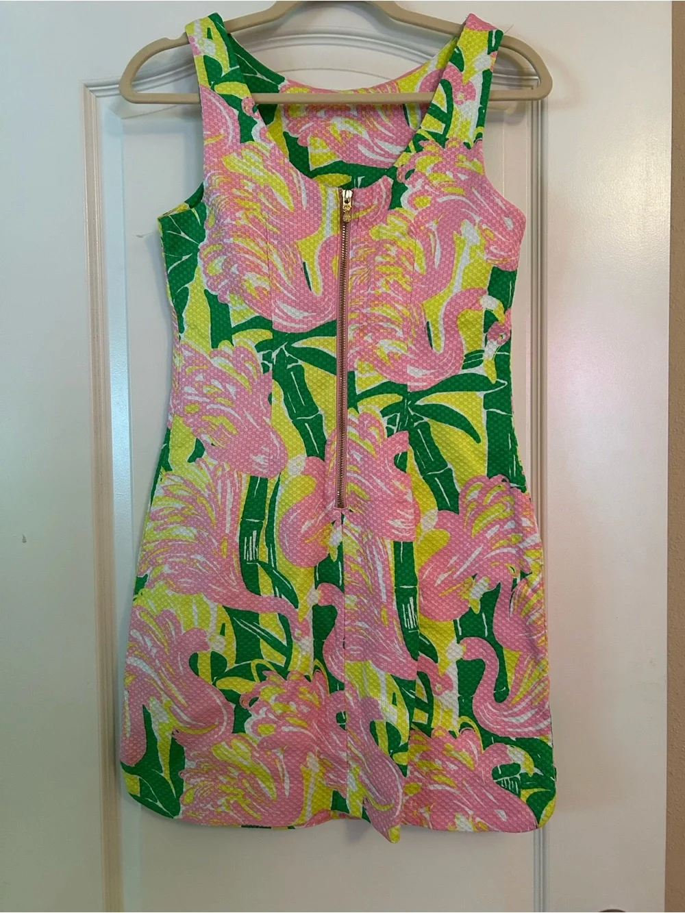 Lilly Pulitzer for Target 20th Anniversary Flamingo Fan Dance Shift Dress - Picture 6 of 8